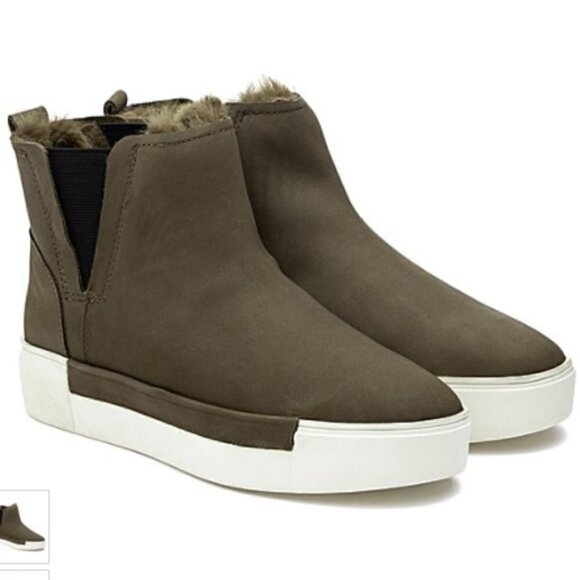 J/SLIDES Fur Val Boot Sneaker in Olive sz 7 - Picture 1 of 6
